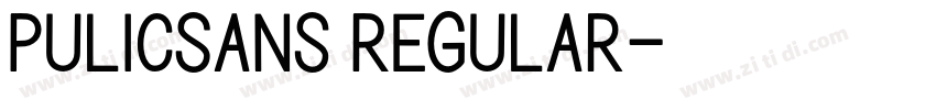 PulicSans Regular字体转换